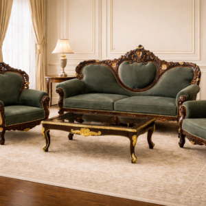Royal Sofa with Center Table ( Army color)