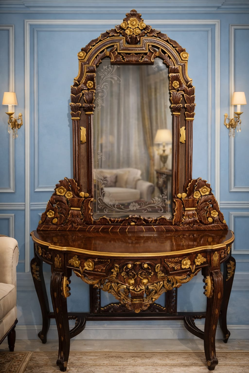 Tansy Dresses Table in Sheesham