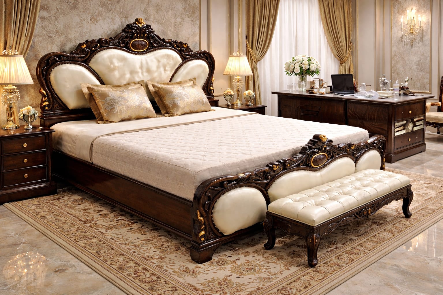 Full Size Bed with Cushion