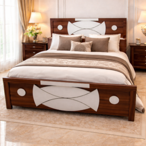 Finishing Wood Ply Bed – White Color