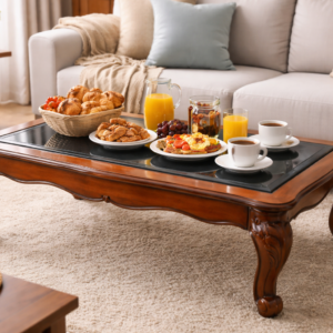 Center Table with  Looking Morning Breakfast